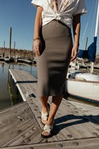 Roisin Midi Skirt in Sage | Böhme US