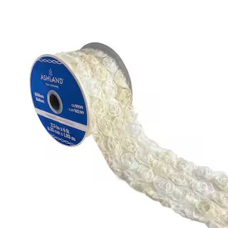 2.5" x 6ft. Cream Rosette Ribbon by Ashland® | Michaels | Michaels Stores