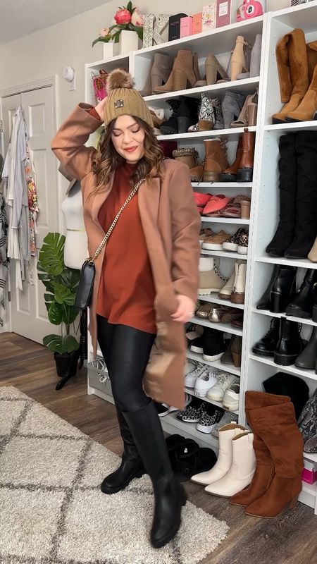 Winter look - size up in the spanx and my coat is size XL but a little too big so I’d get true size 

#LTKshoecrush #LTKSeasonal #LTKstyletip