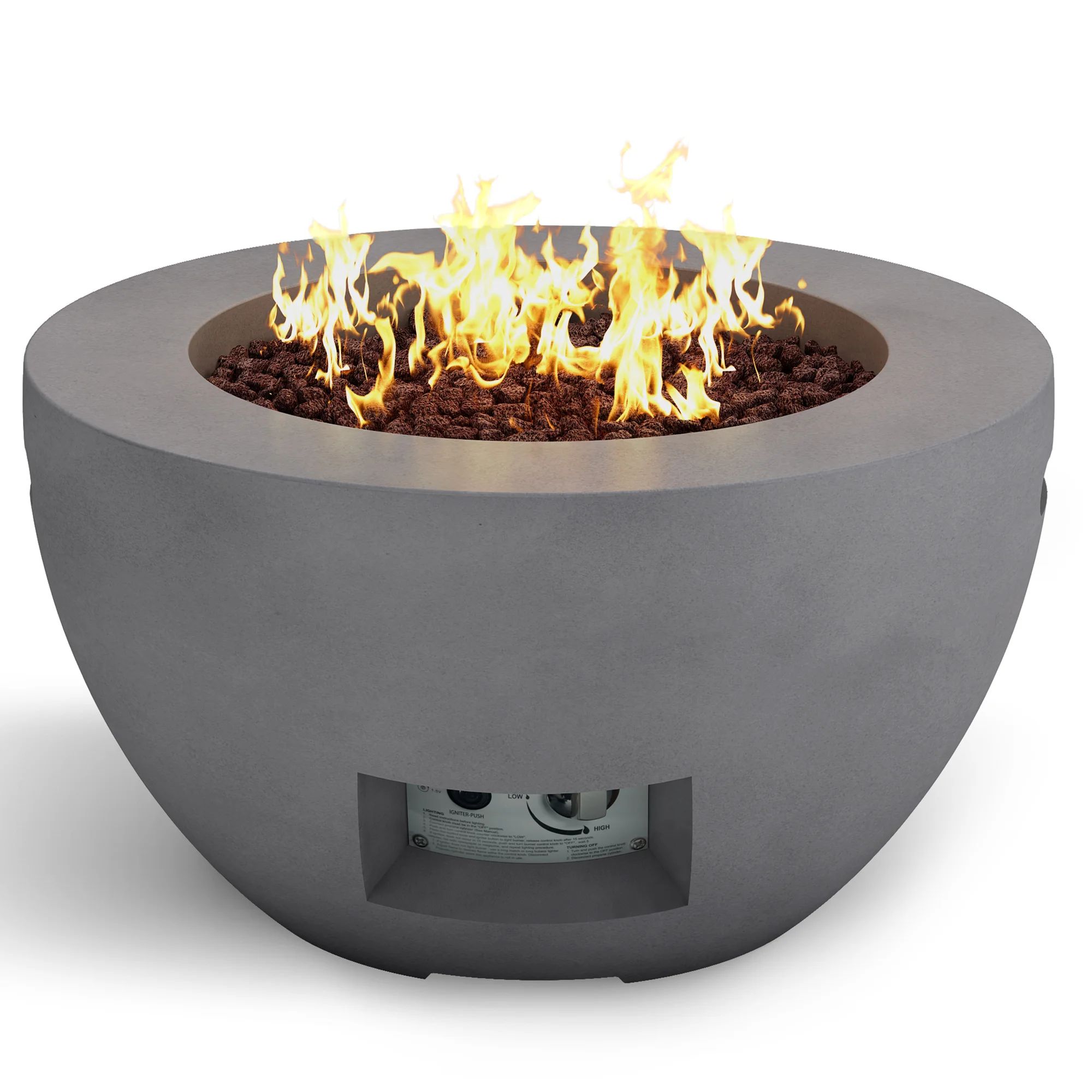 Floryn 13.4'' H x 25'' W Concrete Propane Outdoor Fire Pit Table | Wayfair North America