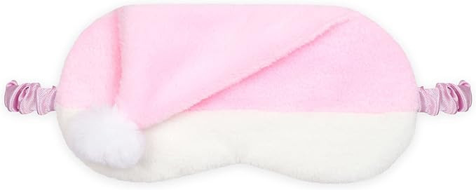 iscream Bright Holiday Satin-Lined Embroidered Fleece Sleep Mask - Ol' St. Nick | Amazon (US)
