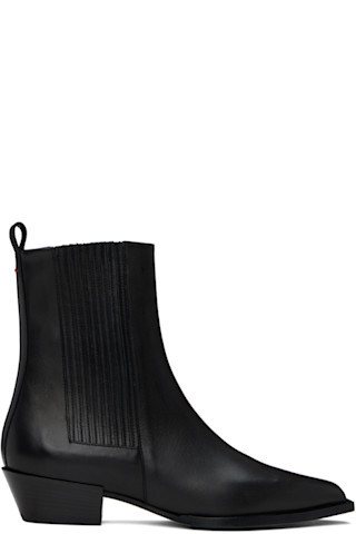 Black Belinda Cowboy Chelsea Boots | SSENSE
