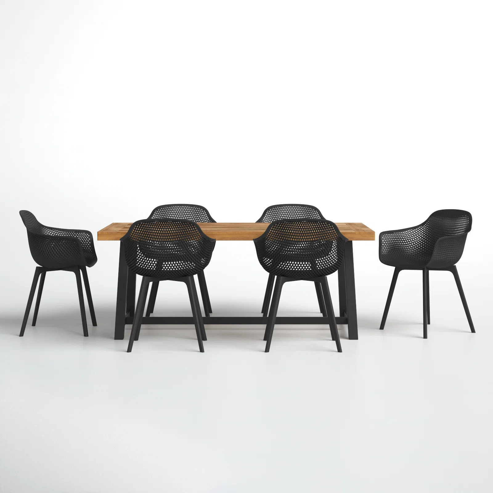 Filmore 6 - Person Acacia Patio Dining Set with Rectangular Table | Wayfair North America