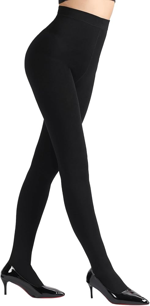 DancMolly Opaque Fleece Lined Tights for Women, High Waist Warm Winter Thermal Control Top Pantyh... | Amazon (US)