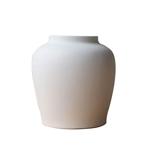 Vases Vase Living Room Entrance Desk Decoration White Ceramic Large Vase Chunky Matte Frosted Dry Vase (Color : White, Size : 19.5 * 18. 5cm) | Amazon (CA)