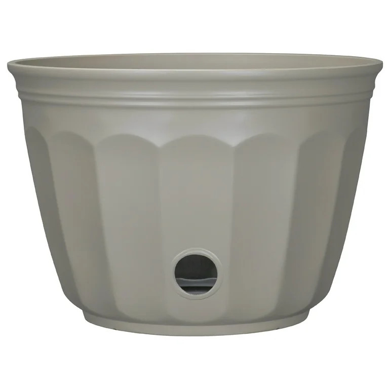 Expert Gardener 17.8" \u00d717.8" \u00d7 12.3" Birch Gray 100% Recycled Resin Hose Pot with Remov... | Walmart (US)