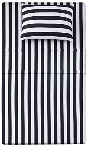 Stripe Sheet Set-3 Piece Super Soft Microfiber Bedding-Deep Pocket,, Stain, Fade & Wrinkle Resist... | Amazon (US)
