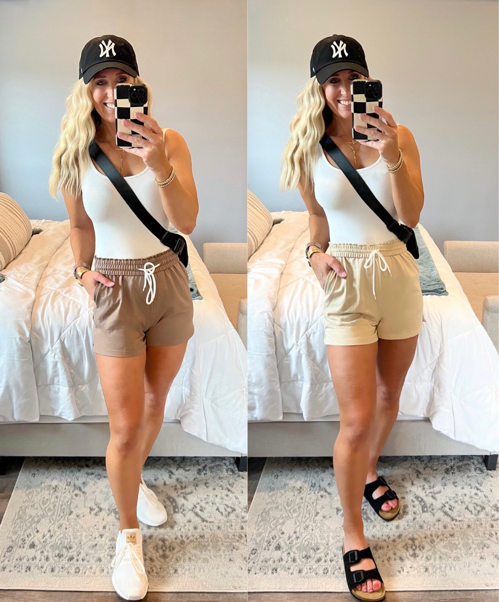 Cutest casual shorts and perfect for summer! Y’all better know I’m getting ALL the colors ☺️☺️☺️ Size UP one size. Perfect outfit for a summer road-trip / travel!
I’m wearing medium
.
.
.
.
.

#amazonfashionfinds  #amazonfashion #amazon #amazonfinds #founditonamazon #over40styleblogger #outfitideas #over40fashion #amazonfashion #ootd #ootdreel #simplestyle #weekendwear #summershorts #musthaveamazon #casualshorts #runningshorts #workoutshorts #amazonactivewear #sleepshorts #summercasualoutfit
.
.
Summer shorts. Casual shorts. Comfortable shorts. Amazon activewear. Birkenstocks. Birkenstock outfit. White adidas. Black cap hat. Ny hat. 

#LTKfit #LTKunder50 #LTKFind