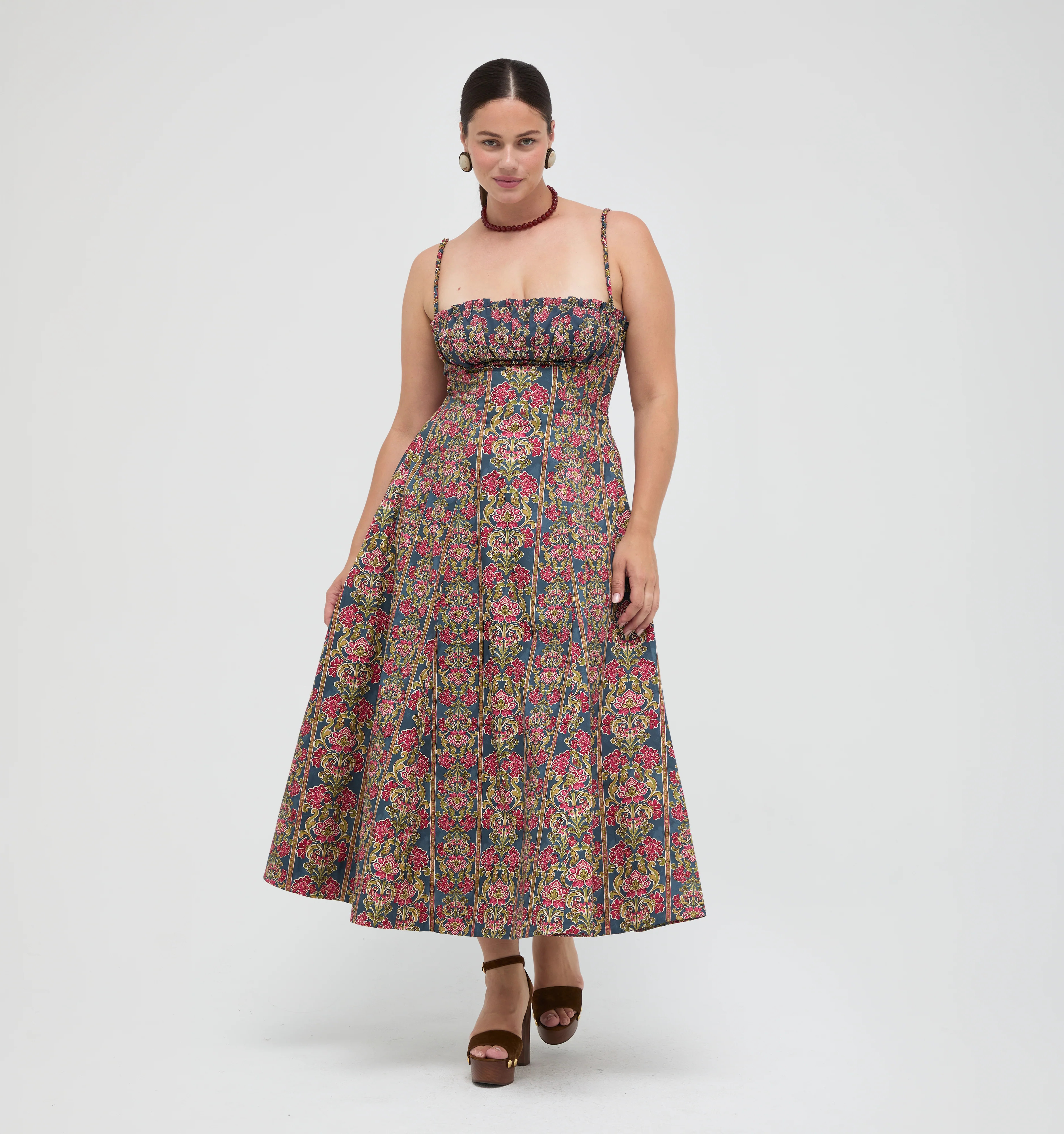 The Maisie Dress -  Stowell Medallion Stripe Stowell Medallion Stripe / XS | Hill House Home US