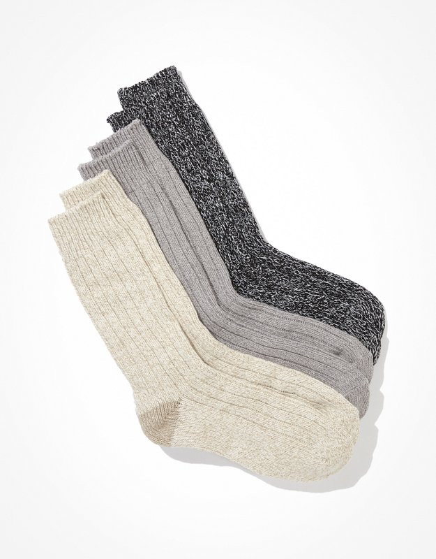 AEO Boot Sock 3-Pack | American Eagle Outfitters (US & CA)