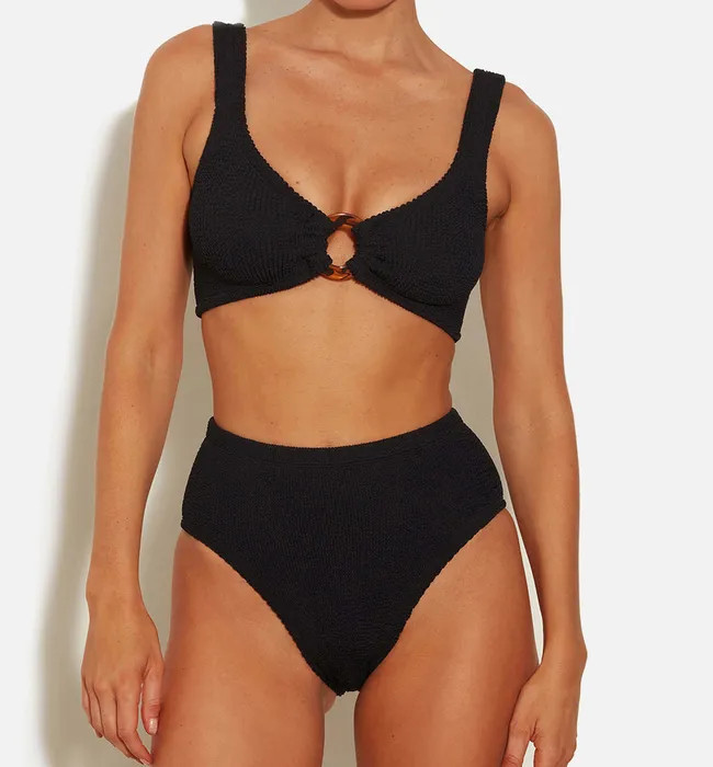 Hunza G Nadine Seersucker Bikini | Coggles (Global)