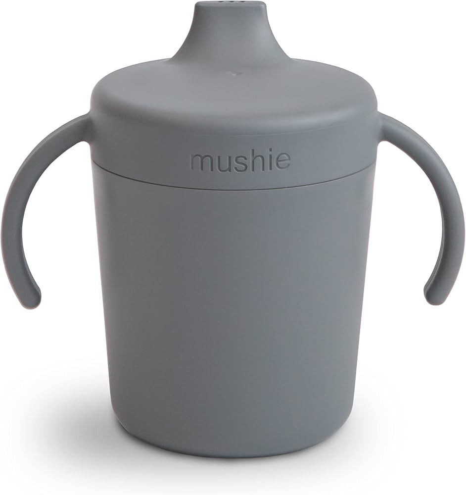 mushie Trainer Sippy Cup | Made in Denmark | Leak Resistant Twist-Off Lid & Handles | 6 Months + ... | Amazon (US)