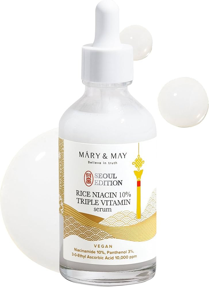 Mary&May SEOUL EDITION Rice Niacin 10% Triple Vitamin Serum - Korean Radiance Serum for Even Skin... | Amazon (US)