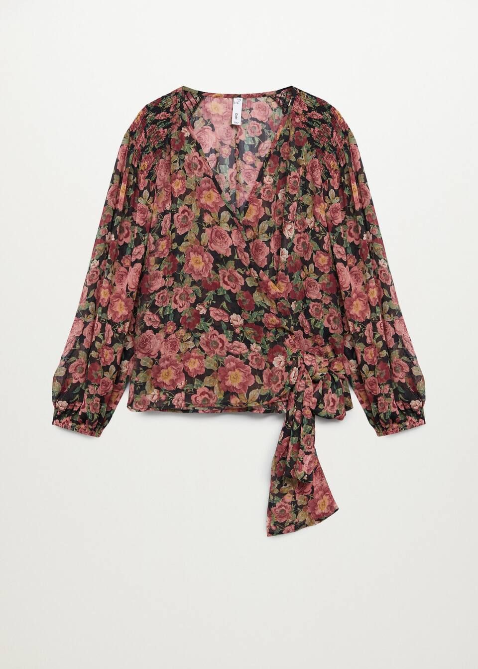 Wrap floral blouse | MANGO (US)
