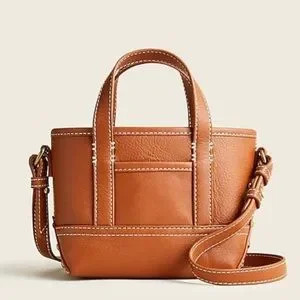 J. Crew NWT Mini Montauk Tote in Leather | Poshmark