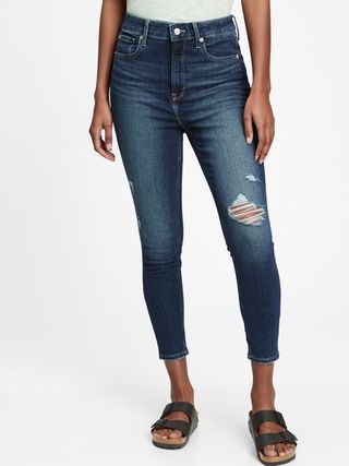 Sky High Rise Universal Distressed Legging Jeans with Washwell™ | Gap Factory