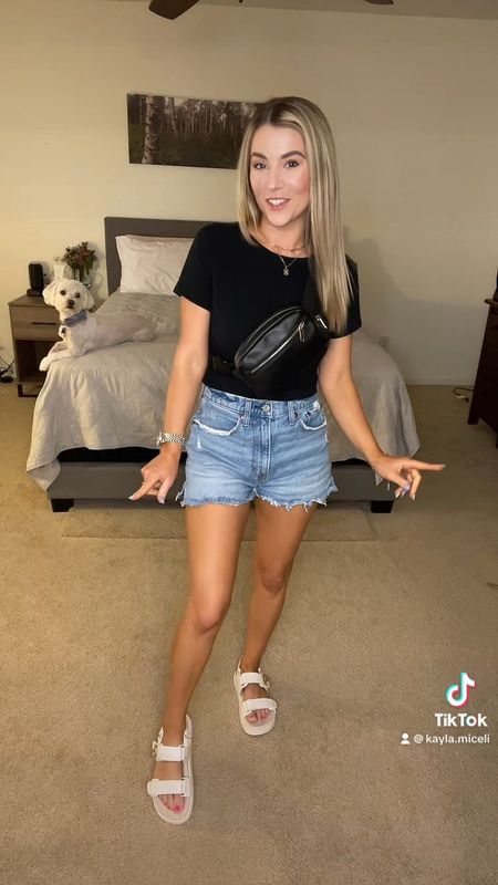 Casual summer outfit 🫶🏼

Sized up to a medium in this black cropped tee
Abercrombie jean shorts run tts
Target sandals run tts


#LTKshoecrush #LTKunder50 #LTKstyletip