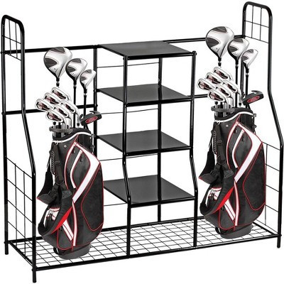 Golf Bag Sports Dual Golf Storage Organizer - Golf Organizer Rack for Indoor & Outdoor - Large Capacity Garage Sports Equipment Organizer - Homeitusa | Target