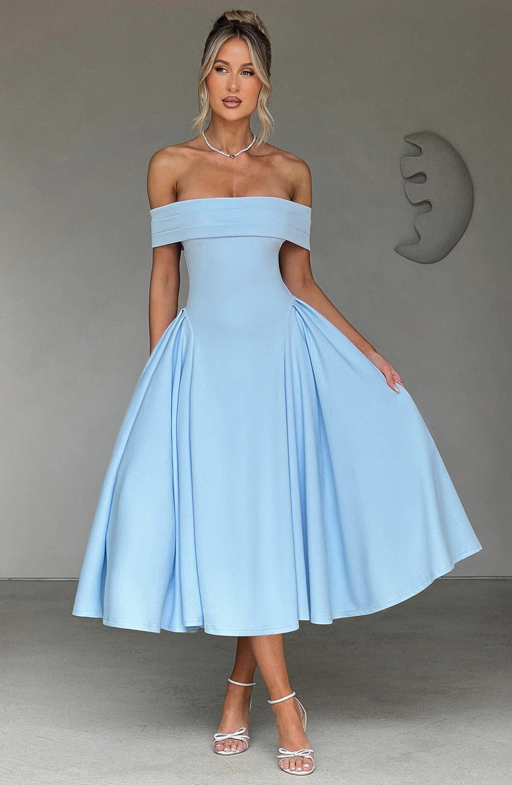 Miranda Midi Dress - Blue | Babyboo (global)