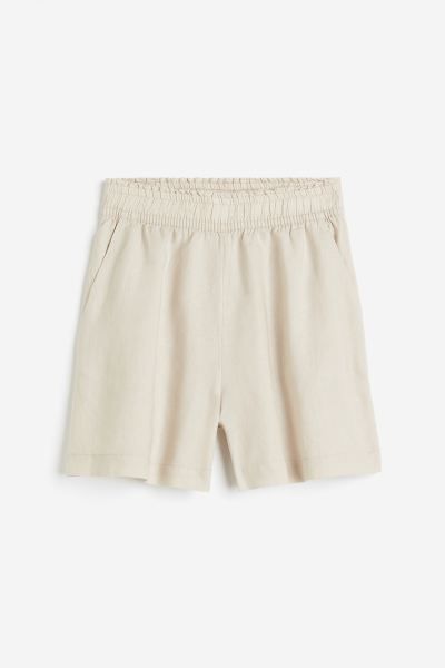 High Waist Shorts - Light beige - Ladies | H&M US | H&M (US + CA)