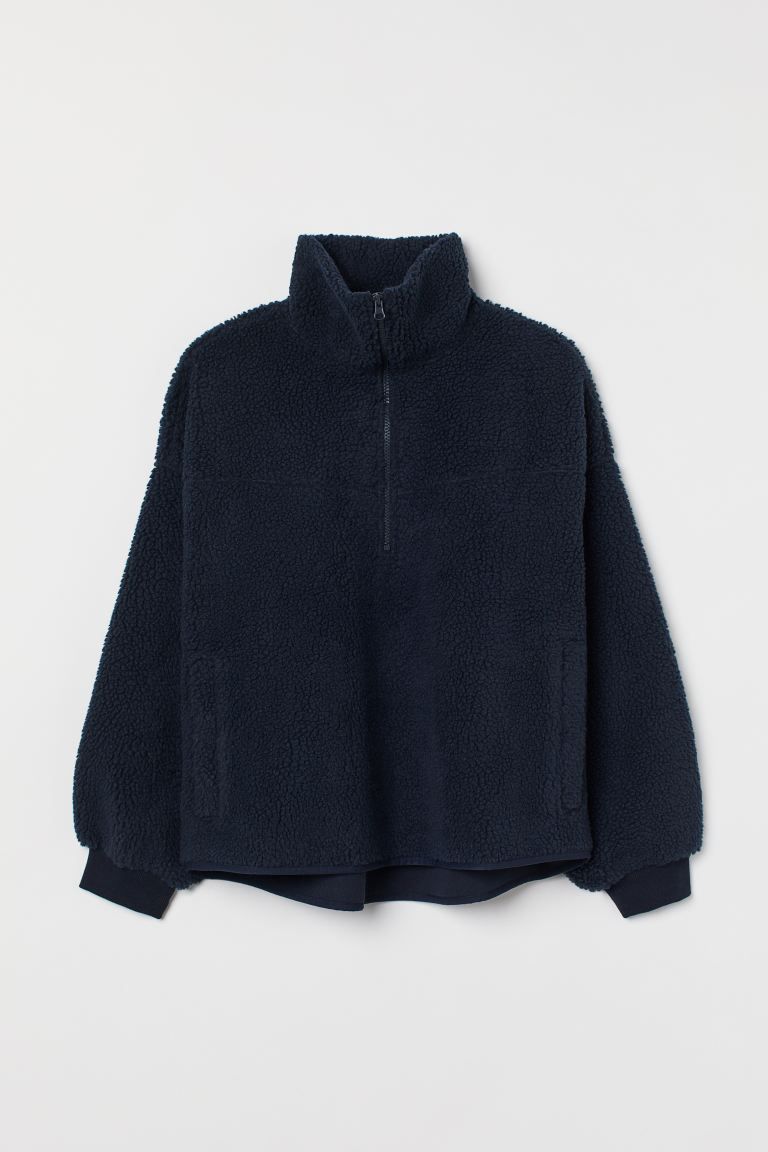 Faux shearling sweatshirt | H&M (UK, MY, IN, SG, PH, TW, HK)