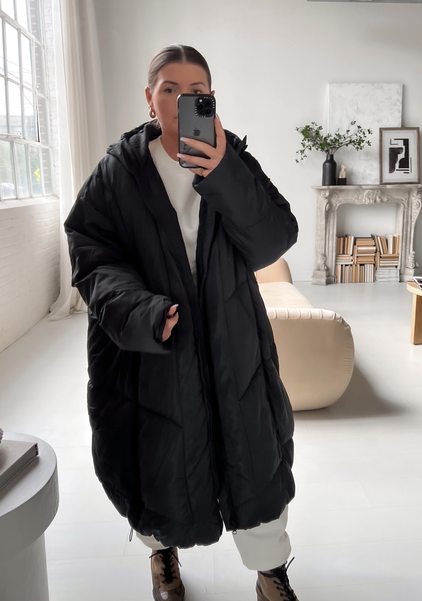 Puffer coat runs huge. Wearing my TTS, size down should work



#LTKstyletip #LTKSeasonal