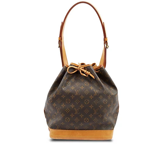 Pre-Owned Louis Vuitton Noe Shoulder Bag Monogram Brown - QVC.com | QVC