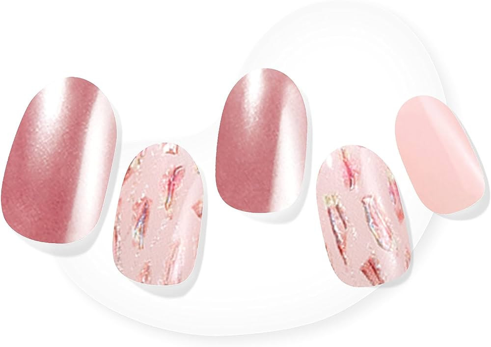 Dashing Diva Glaze Nail Strips - Rose Petal | Works with Any LED Nail Lamp | Long Lasting, Chip R... | Amazon (US)