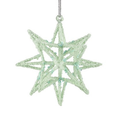 Northlight Starburst 3-D Glittered Christmas Ornament - 6.75" - Seafoam Green | Target