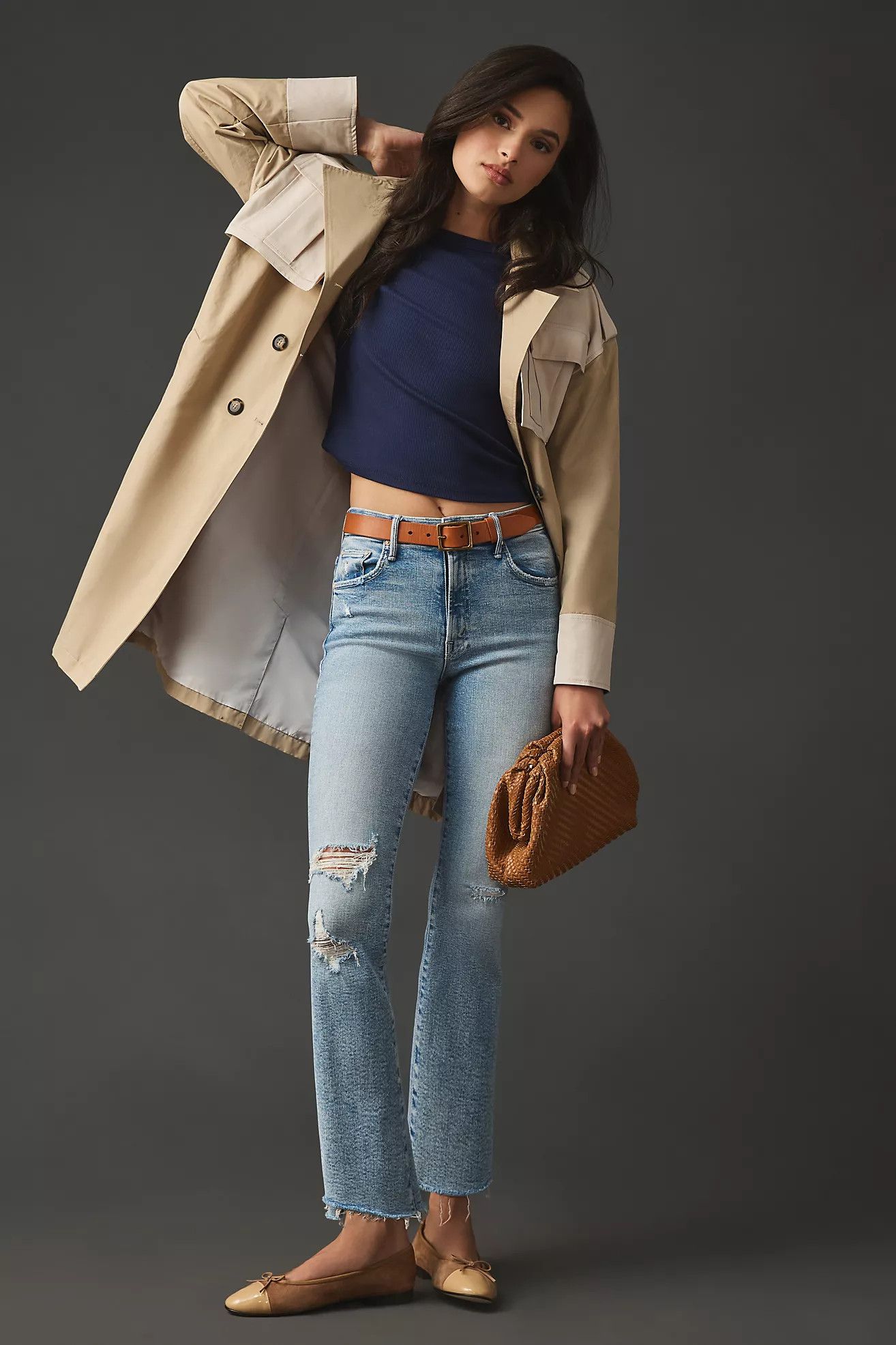 MOTHER The Insider Crop Step Fray Jeans | Anthropologie (US)