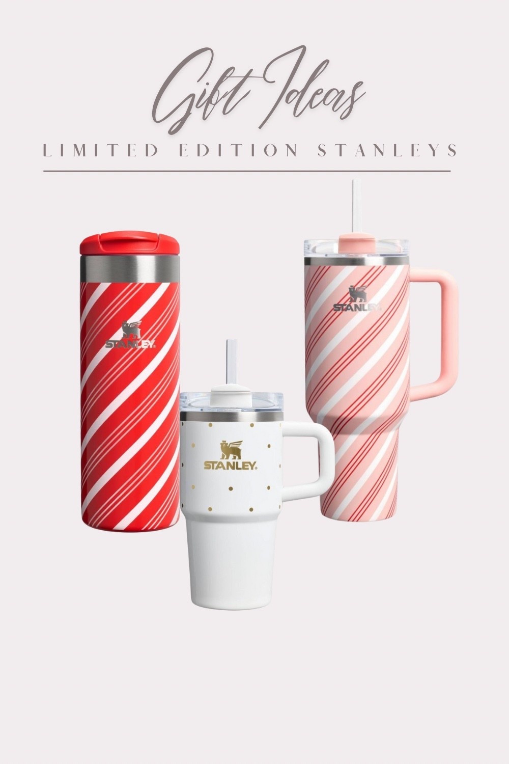 The cutest limited edition Stanley cups! In all different sizes and styles. Perfect for the holidays and gift ideas! 

#LTKGiftGuide #LTKFamily #LTKHoliday