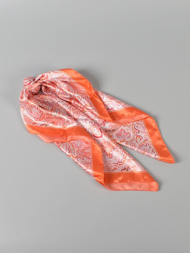 1pc Women's Vintage Jacquard Paisley Pattern Printed Scarf Shawl, Sunscreen, Headwrap, Suitable F... | SHEIN