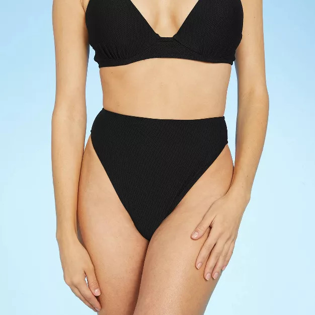 Women's Strappy Side High Waist Extra High Leg Cheeky Bikini Bottom - Shade & Shore™ | Target