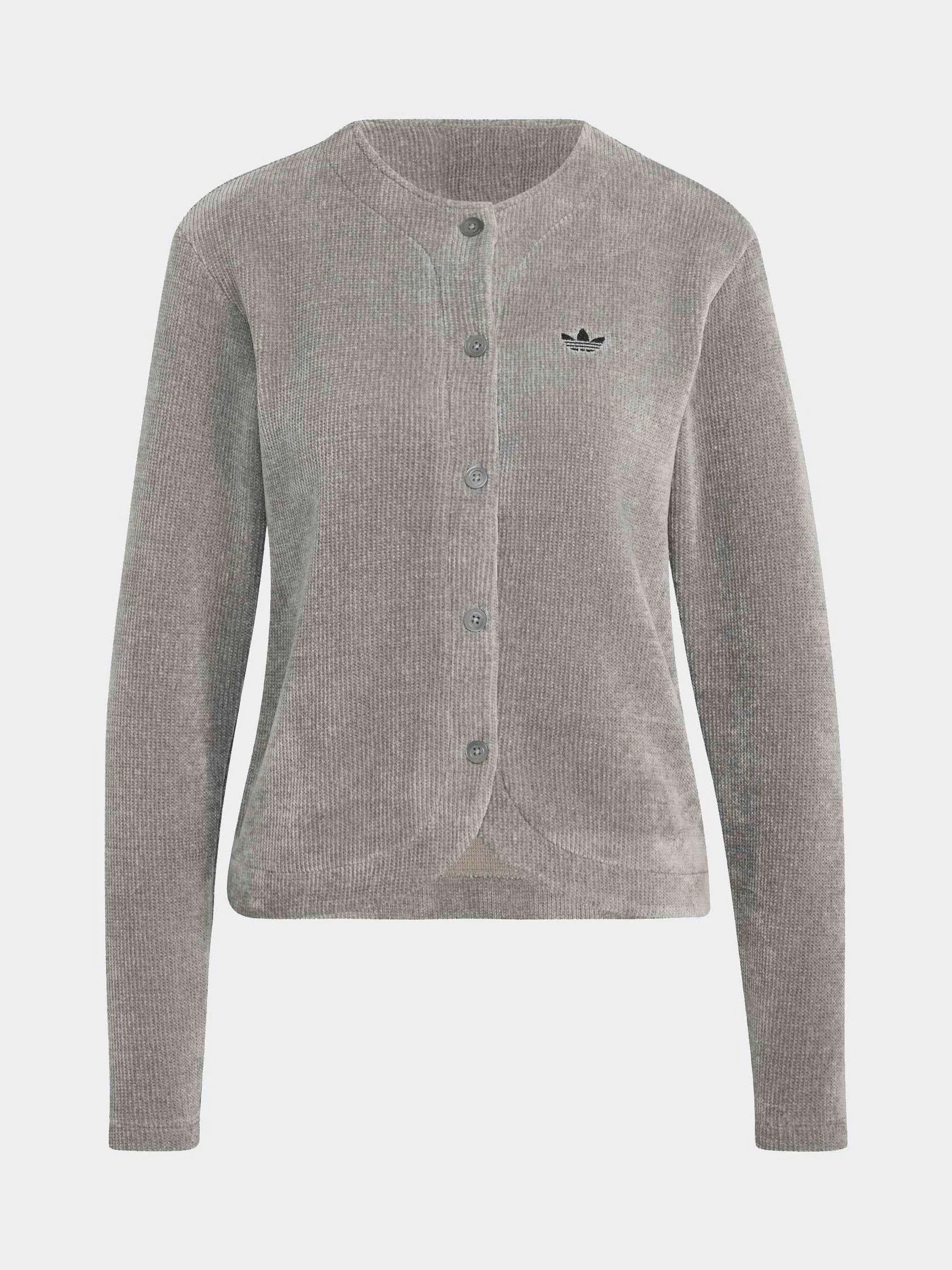 adidas originals adidas Originals Grey Chennille Knit Cardigan | Next US