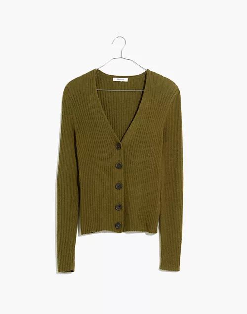 Shrunken Ribbed Cardigan Sweater | Madewell