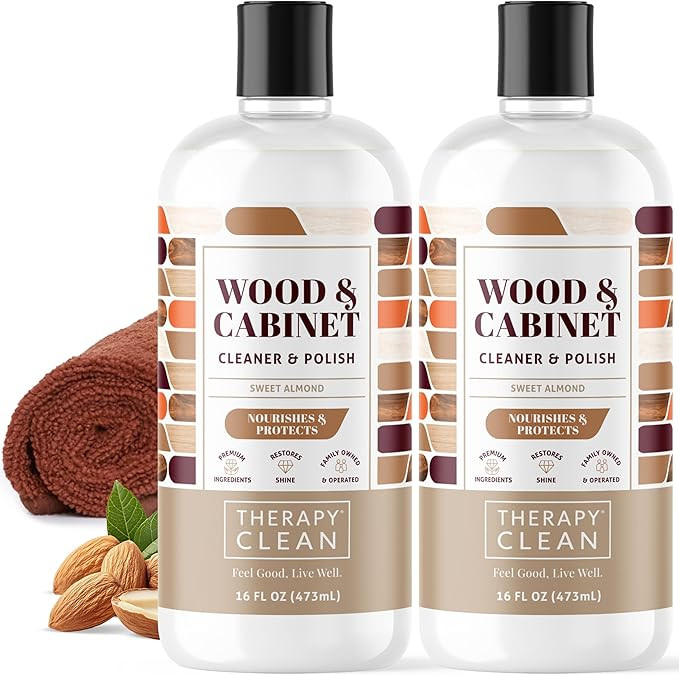 Therapy Wood Cleaner & Polish 16 oz. (2-Pack with Microfiber Cloth) - Wood Cabinet and Table Clea... | Amazon (US)