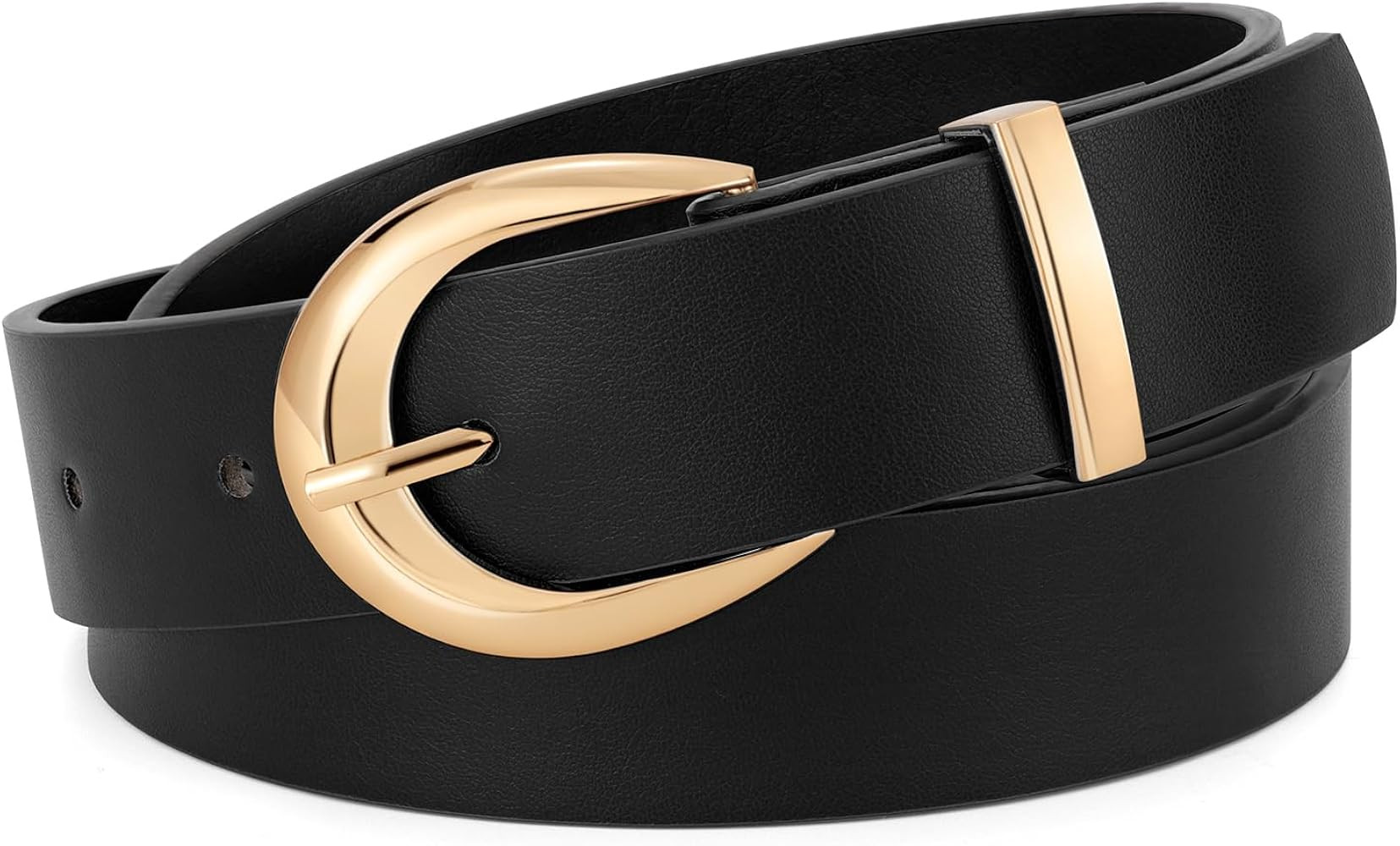 WERFORU Women Leather Belt Women Fashion Leather Belts for Jeans Pants Ladies Belts with Gold Buc... | Amazon (US)