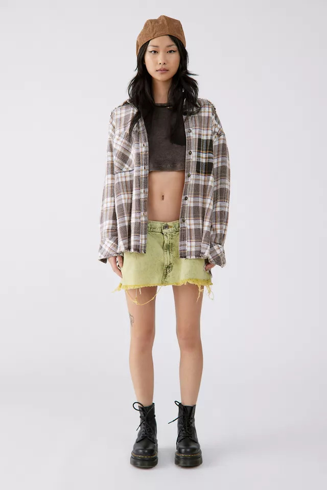 BDG Andy Flannel Distressed Button-Down Shirt | Urban Outfitters (US and RoW)