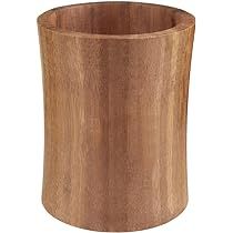 The Pretty Turtle Bamboo Kitchen Counter Utensil Crock Holder Caddy 6" x 5" (Caramelized) | Amazon (US)
