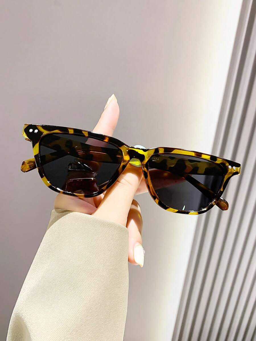 Unisex Vintage Cat Eye Polarized Sunglasses Leopard Bohemian Plastic Fashion Classic Outdoor Spor... | SHEIN
