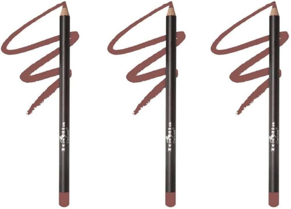 3 Pcs x Italia Deluxe [ 1064 Hazelnut ] Ultra Fine Lip liner Pencil Lipliner Set + Free Zipper Ba... | Amazon (US)