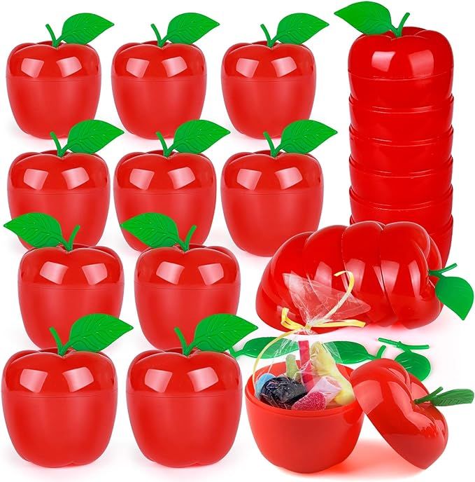 OKROSTOY 18 Pack Plastic Apple Containers Toy Filled Bobbing for Apples Bucket, Apple Party Favor... | Amazon (US)