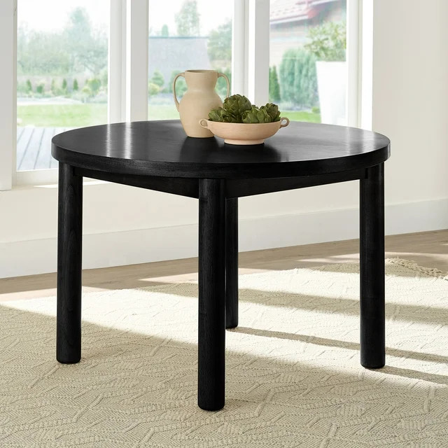 Better Homes & Gardens Adlin Round Dining Table, Charcoal Finish - Walmart.com | Walmart (US)