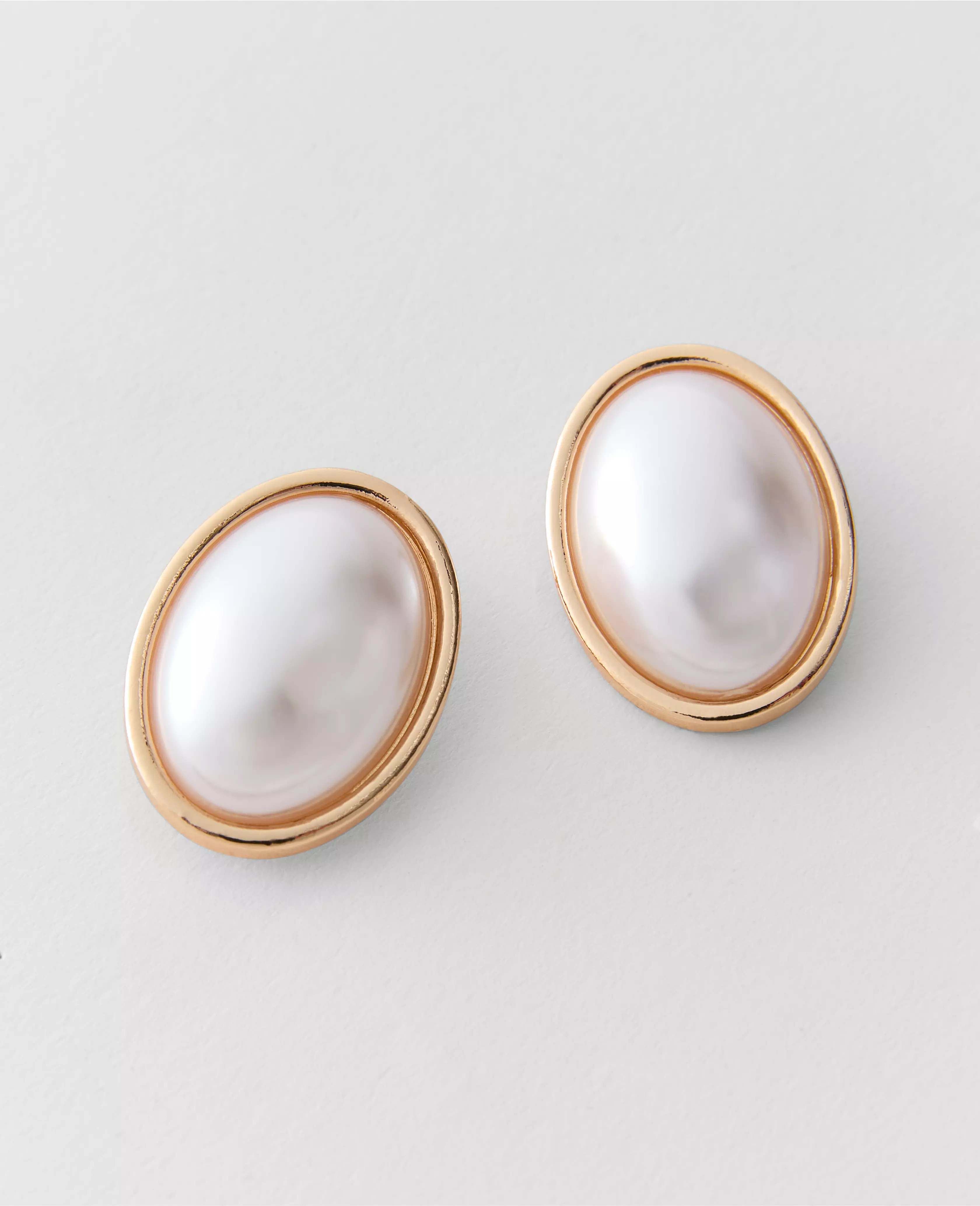 Oversized Pearl Stud Earrings | Ann Taylor