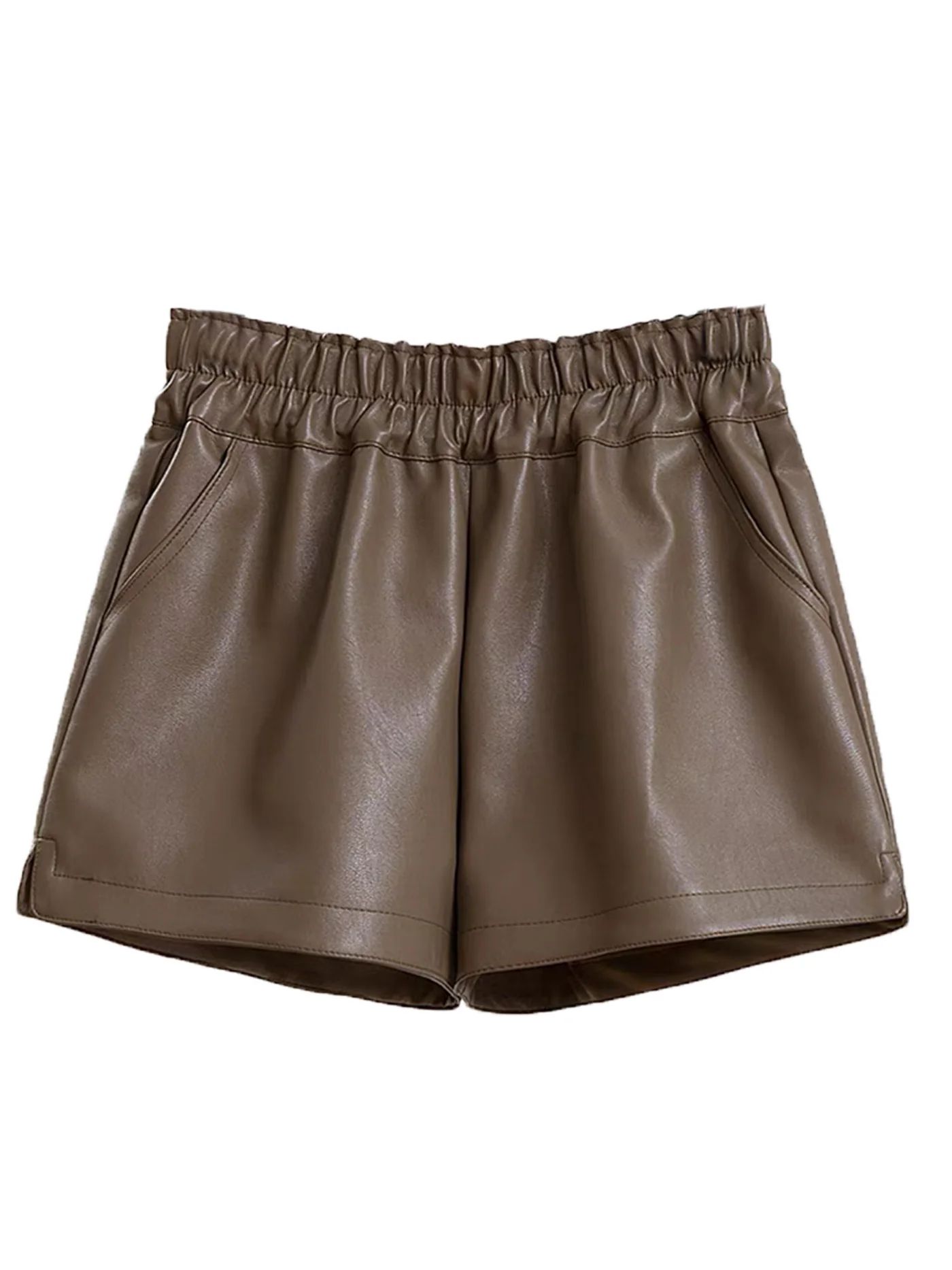 'Cheryl' Elastic Waist Faux Leather Shorts (2 Colors) | Goodnight Macaroon