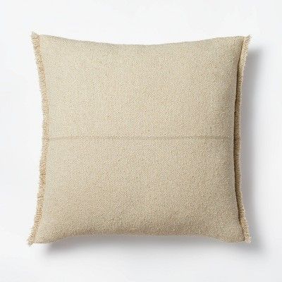 Oversized Woven Striped Square Throw Pillow Neutral - Threshold&#8482; designed with Studio McGee | Target