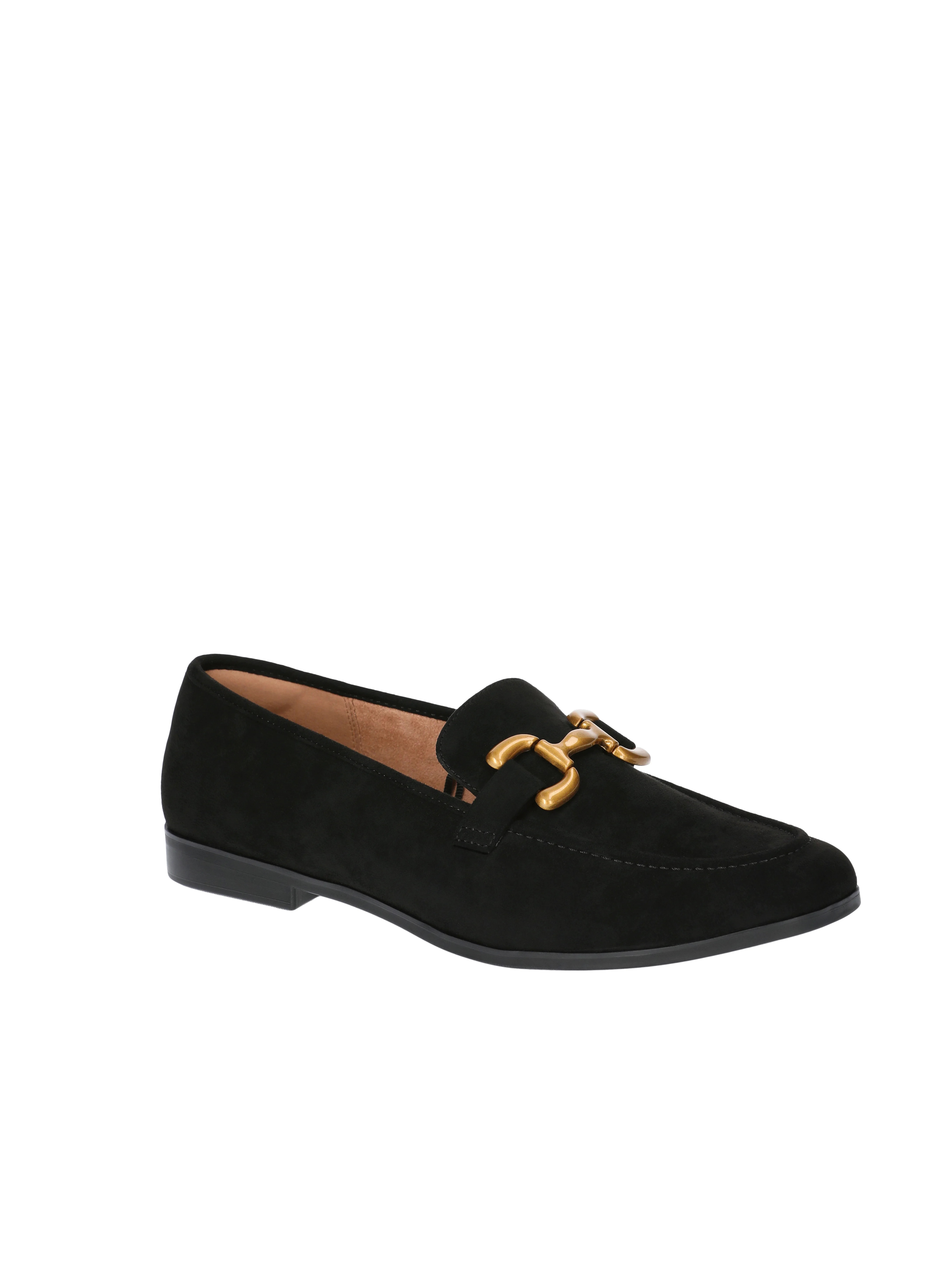 Time and Tru Women's Faux Microsuede Buckle Loafers, Sizes 6-11 | Walmart (US)