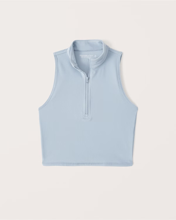 Women's Contour Zip-Up Tank | Women's The Abercrombie Collab | Abercrombie.com | Abercrombie & Fitch (US)