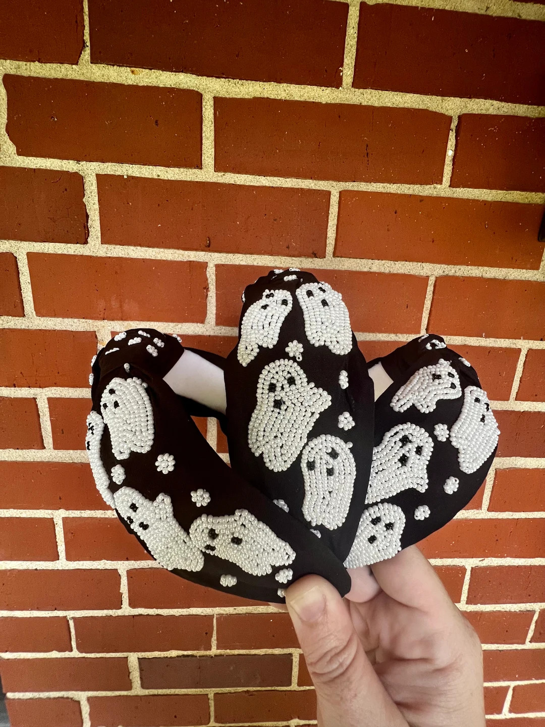 Beaded Ghost Headband Beaded Halloween Headband Halloween - Etsy | Etsy (US)