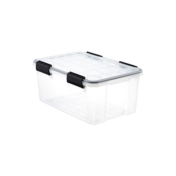 19 qt. Weathertight Tote Clear | The Container Store